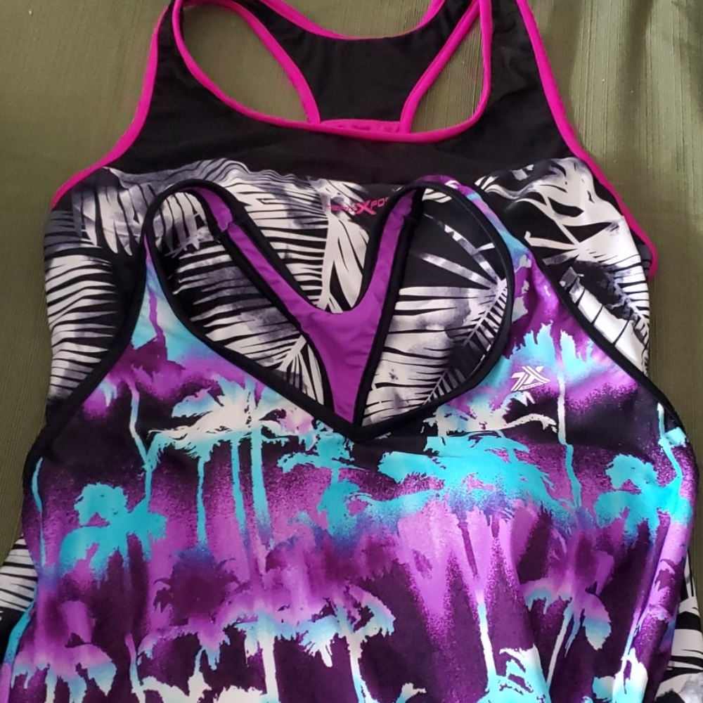 Cute & comfortable set of 2 swimsuit tops only